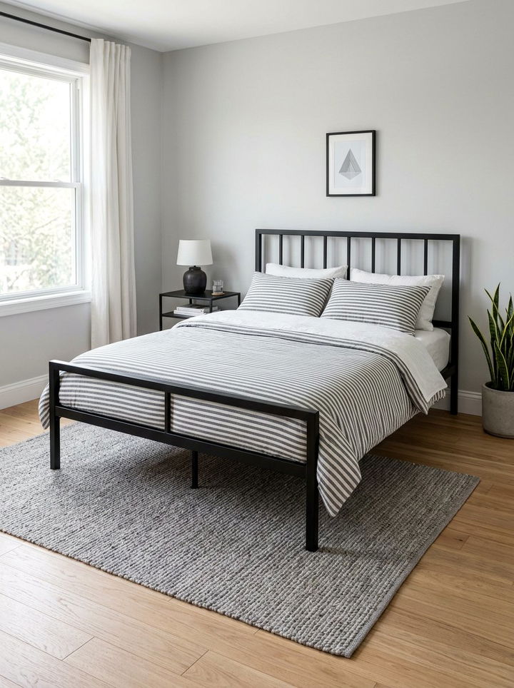 Metal bed frame - 30 budget bedroom ideas