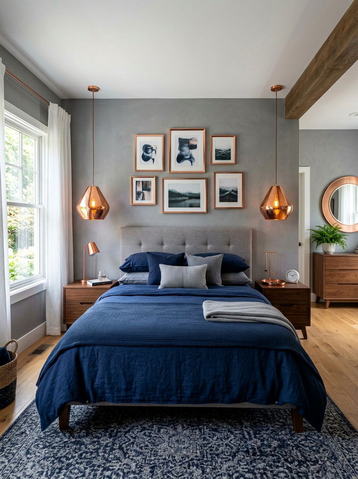 Metallic Copper Accents - 30 warehouse bedroom ideas