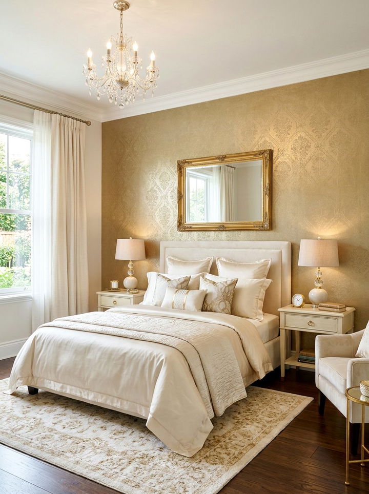 Metallic Gold Wallpaper - 30 bedroom wallpapers