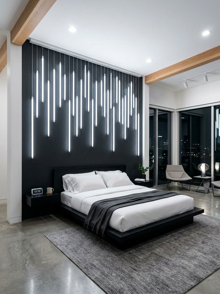 Meteor Shower Lighting - 30 galaxy bedroom ideas