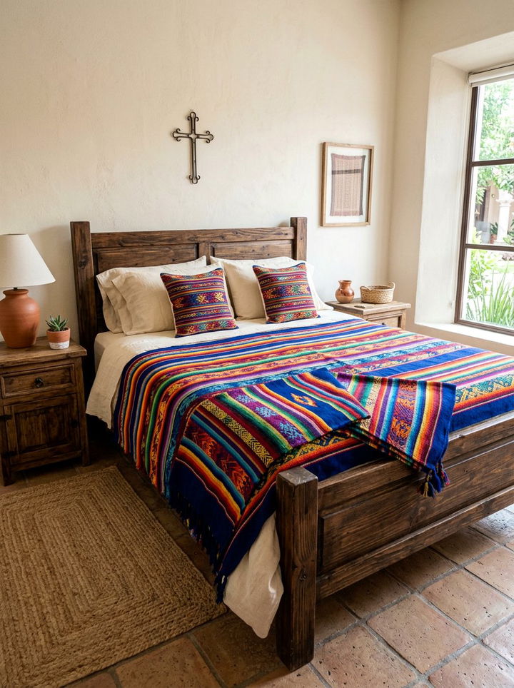Mexican Textile Bedding - 30 Mexican bedroom ideas