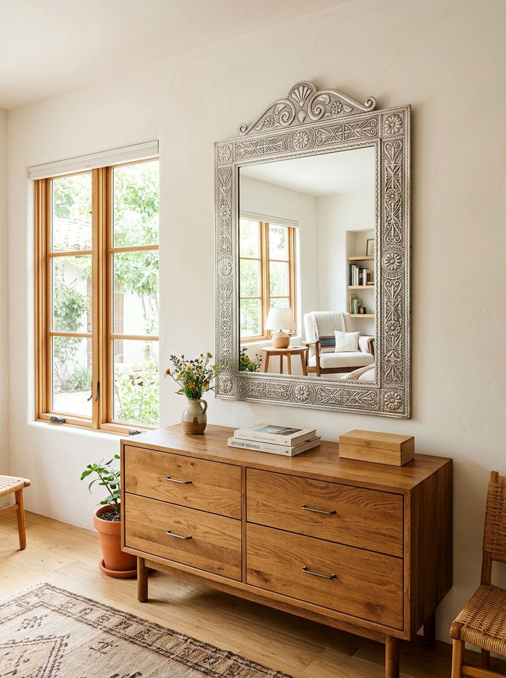 Mexican Tin Mirror - 30 Mexican bedroom ideas