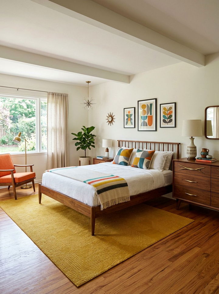 Mid Century Bedroom - 30 townhouse bedroom ideas
