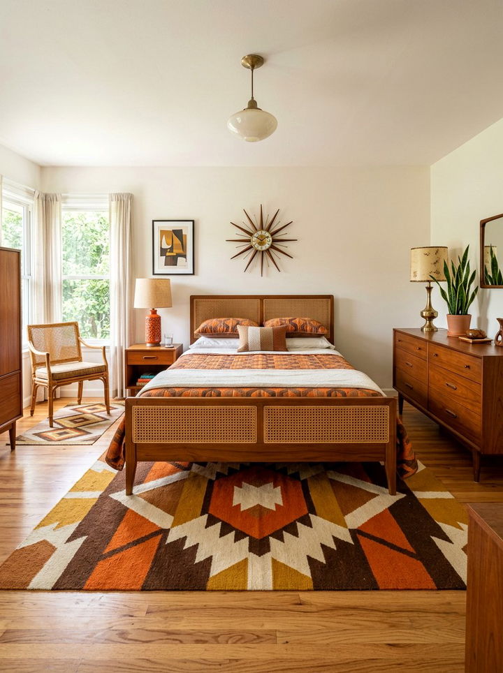 Mid Century Cane Bedroom - 30 cane bedroom ideas