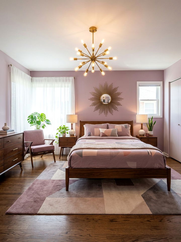 Mid Century Mauve Bedroom - 30 mauve bedroom ideas