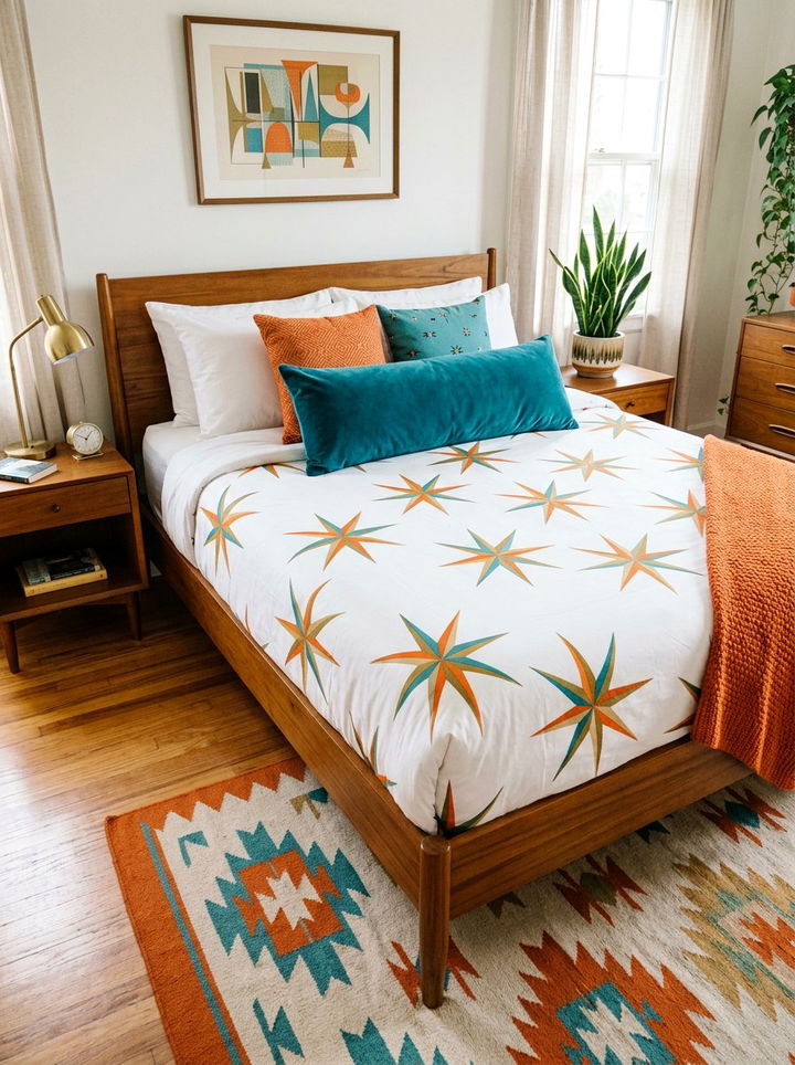Mid Century Modern Bedding - 30 bedroom layered bedding ideas