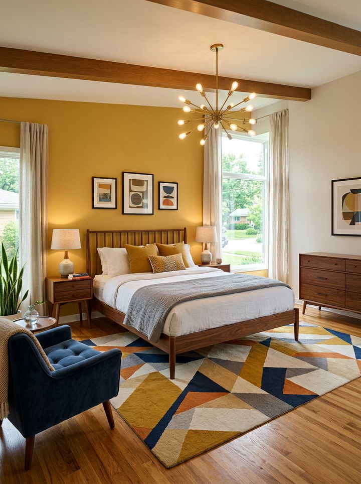 Mid Century Modern Bedroom - 30 bedroom redesign ideas