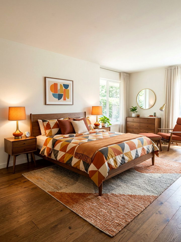 Mid Century Modern Bedroom - 30 bedroom bed making ideas