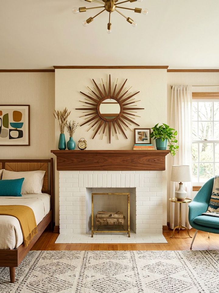 Mid Century Modern Bedroom Mantel - 30 bedroom fireplace mantels