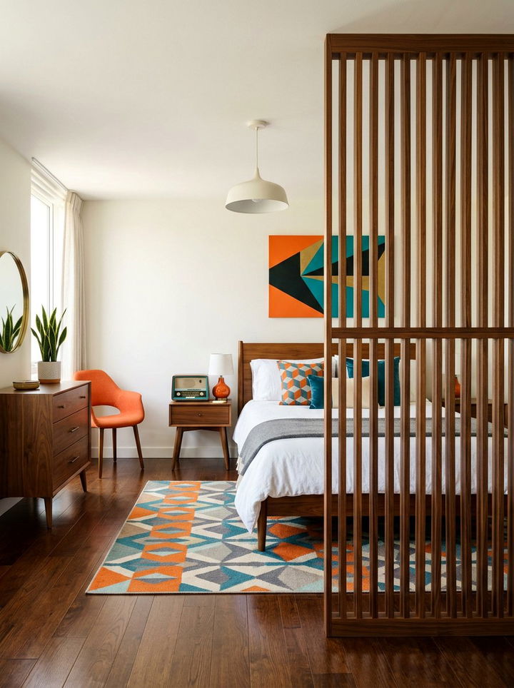 Mid Century Modern Bedroom Screen - 30 bedroom screen ideas