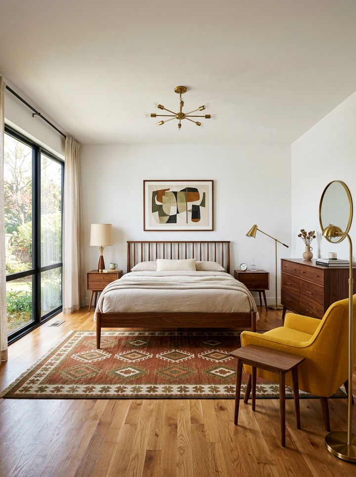 Mid Century Modern Brown Bedroom - 30 warm brown bedroom ideas