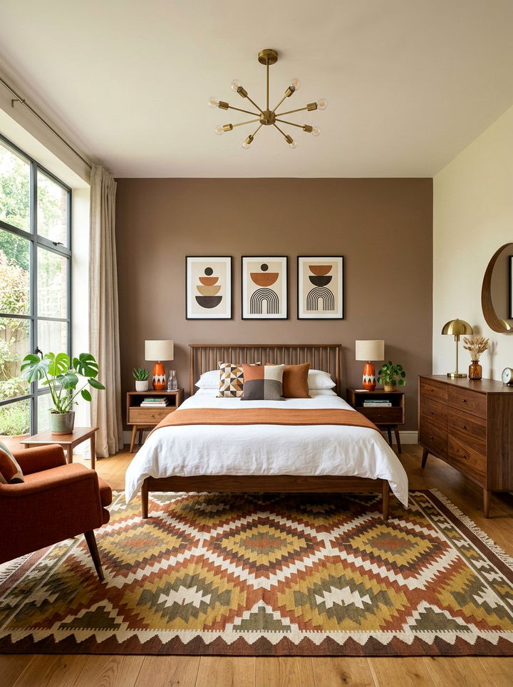 Mid Century Modern Brown Bedroom - 30 chocolate brown bedroom ideas