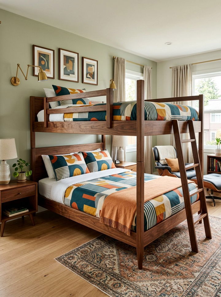 Mid Century Modern Bunk Bed - 30 bedroom bunk bed ideas