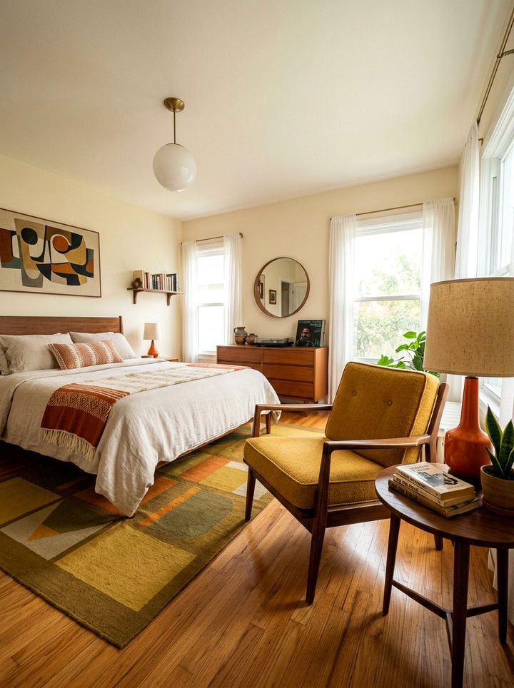 Mid Century Modern Chair - 30 bedroom seating arrangements ideas