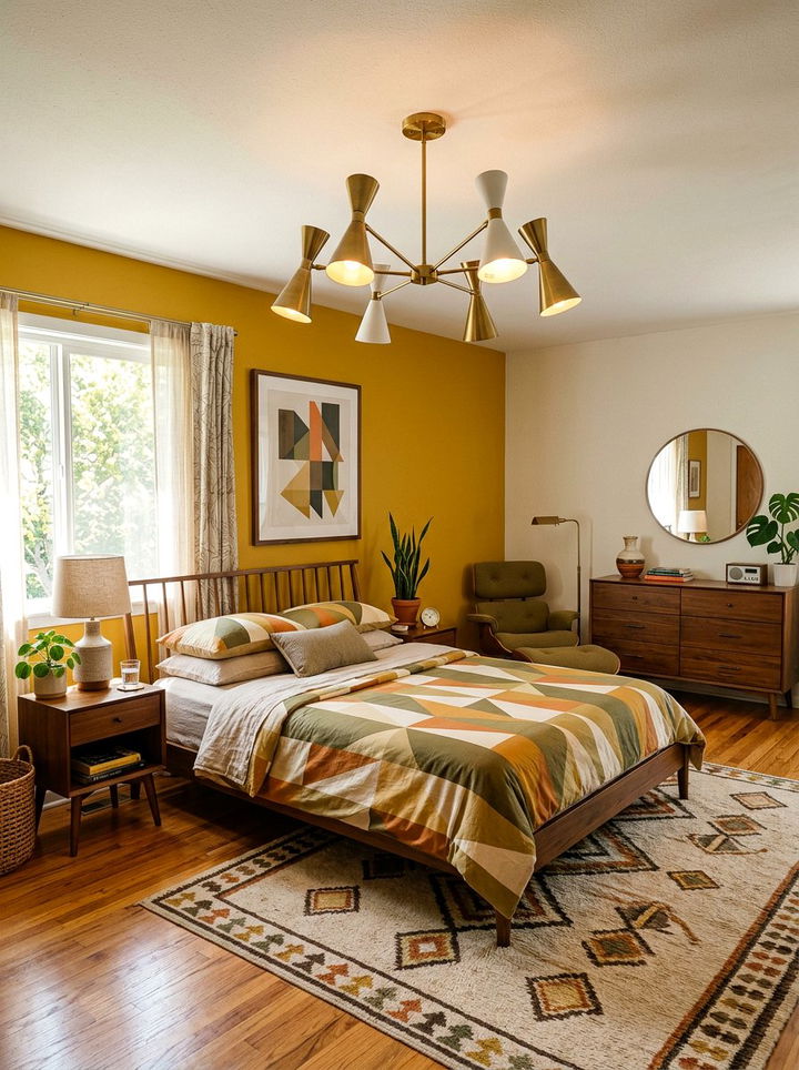 Mid Century Modern Chandelier - 30 bedroom chandelier ideas