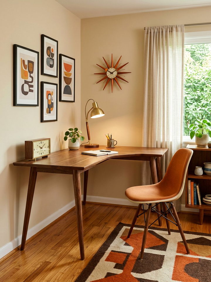 Mid Century Modern Corner Desk - 30 bedroom corner desk ideas