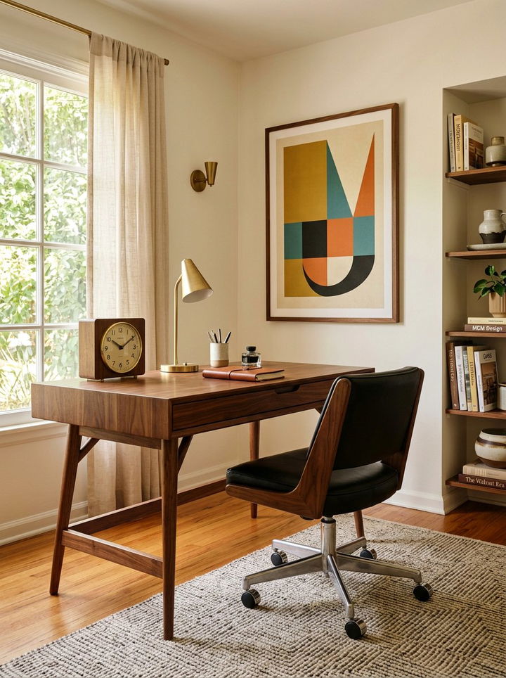 Mid Century Modern Desk - 30 bedroom study desk ideas