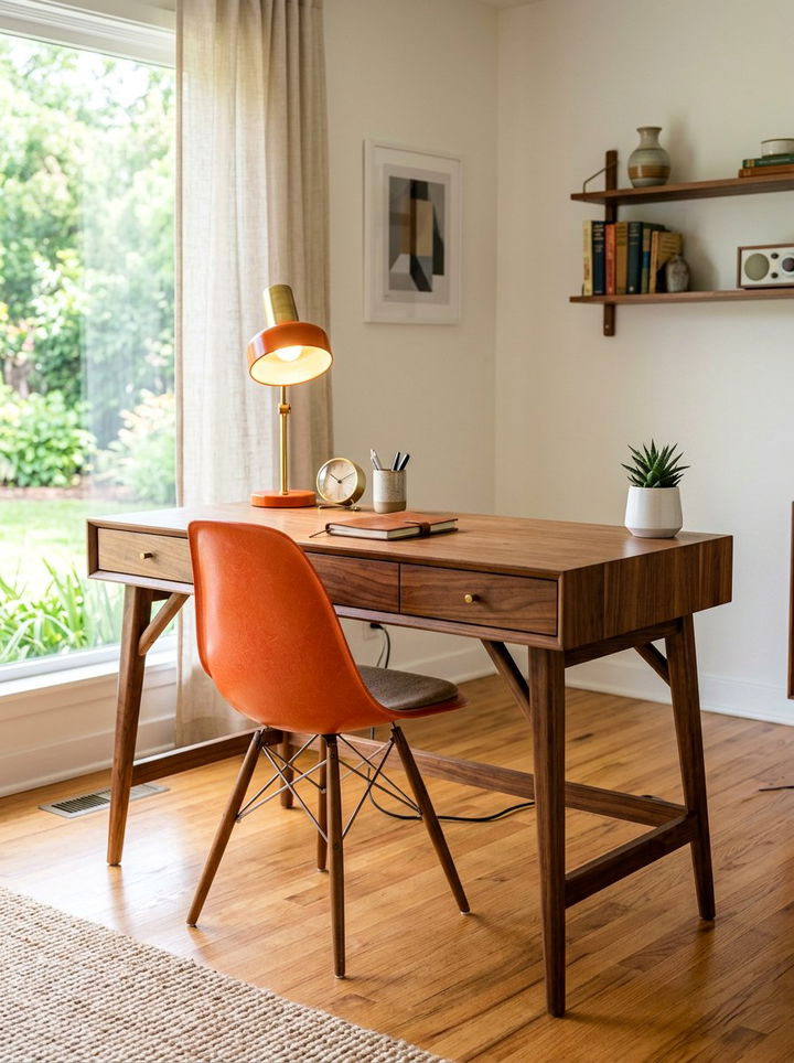 Mid Century Modern Desk - 30 bedroom workspace ideas