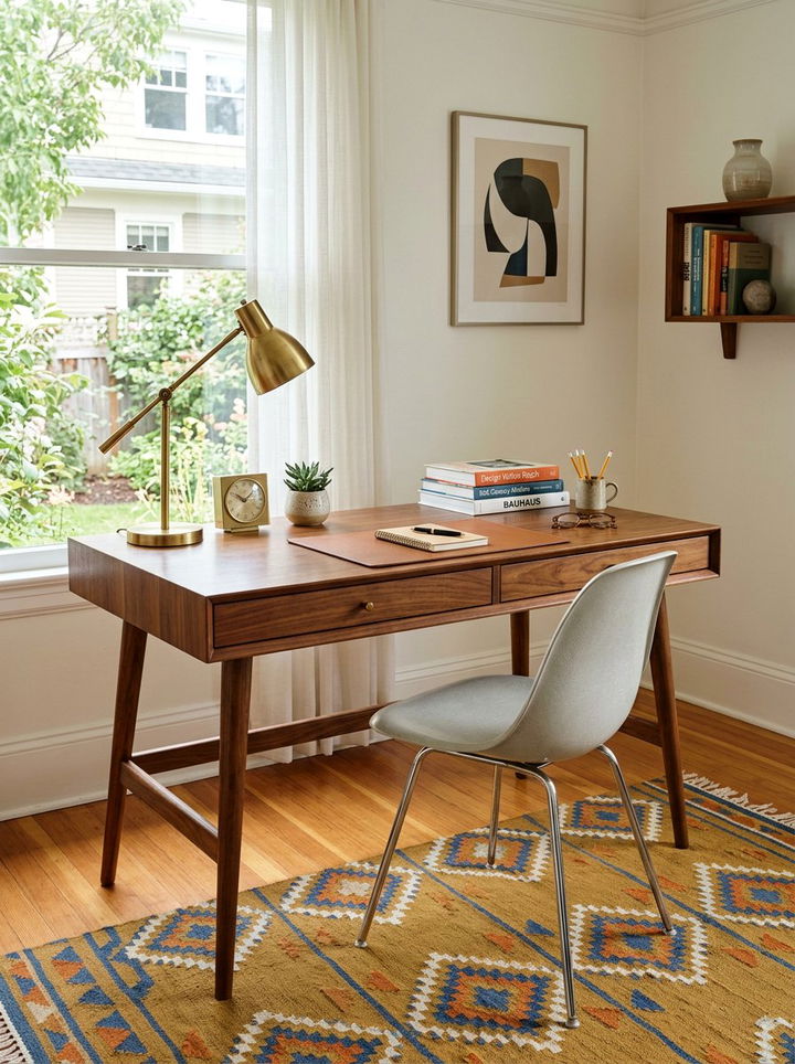Mid Century Modern Desk - 30 bedroom desk ideas