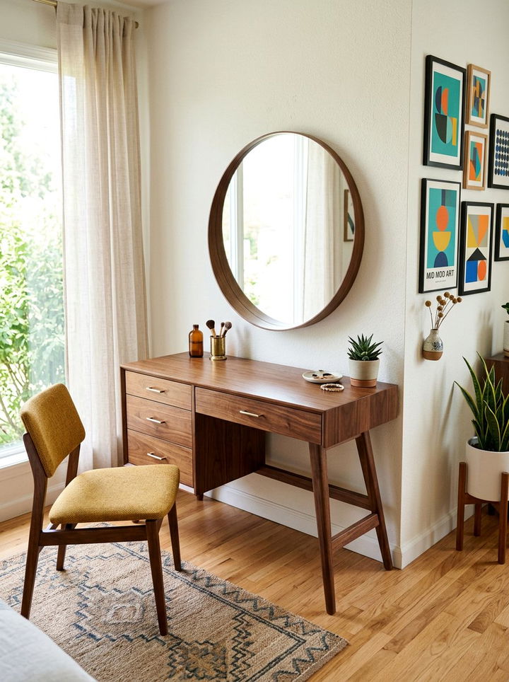 Mid Century Modern Dressing Table - 30 bedroom modern vanity designs