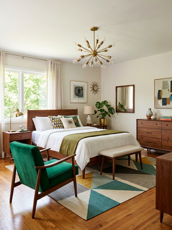 Mid Century Modern Emerald Bedroom - 30 emerald bedroom decor ideas