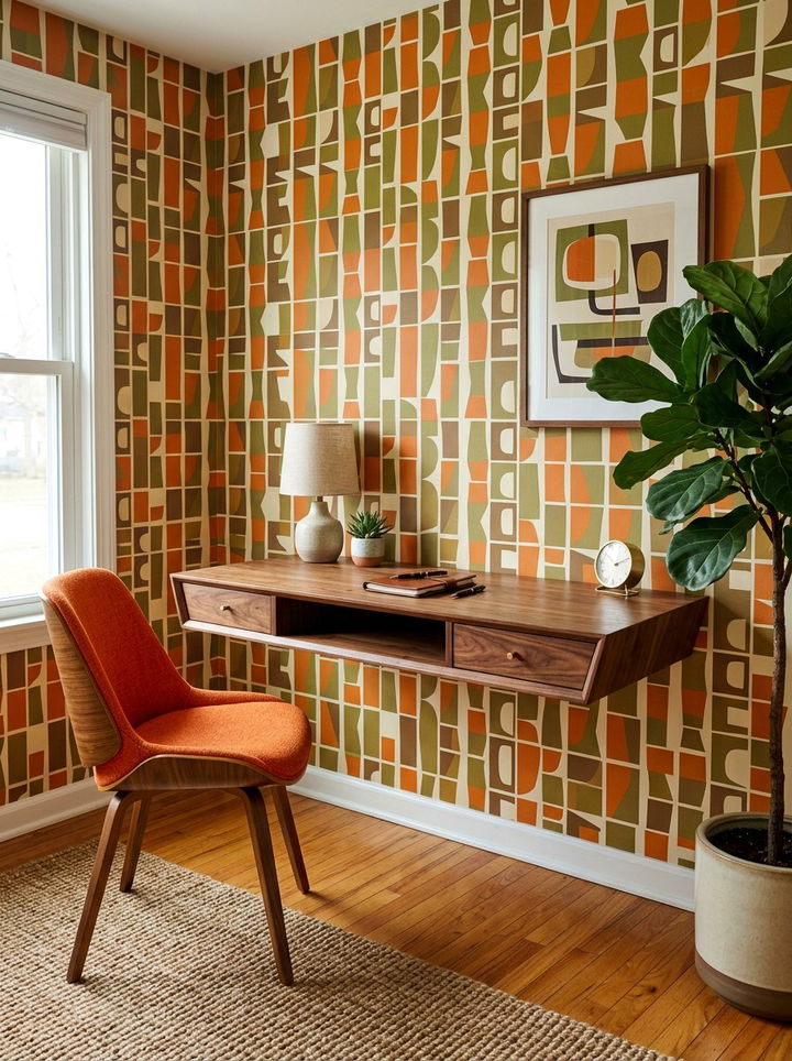 Mid Century Modern Floating Desk - 30 bedroom floating desks