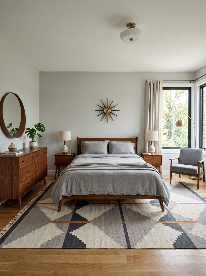 Mid Century Modern Gray Bedroom - 30 gray bedroom design ideas