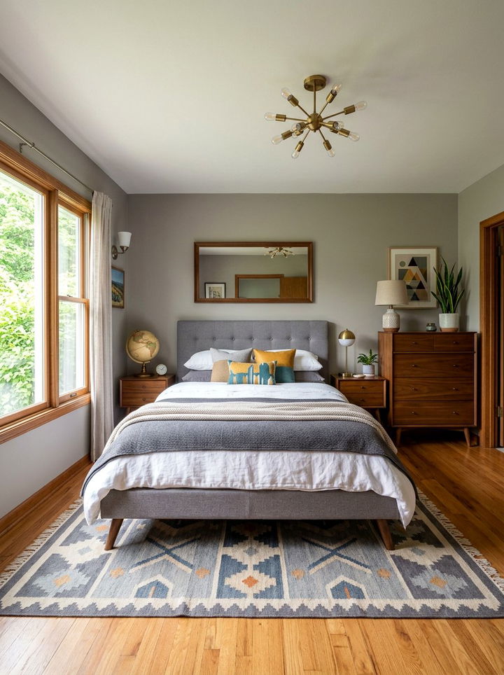 Mid Century Modern Gray Bedroom - 30 modern gray bedroom ideas