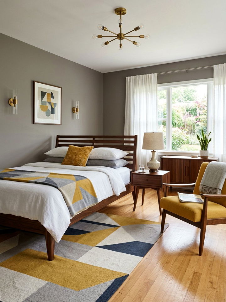 Mid Century Modern Gray Bedroom - 30 warm gray bedroom ideas