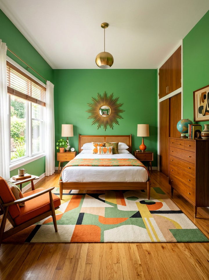 Mid Century Modern Green Bedroom - 30 fern green bedroom ideas