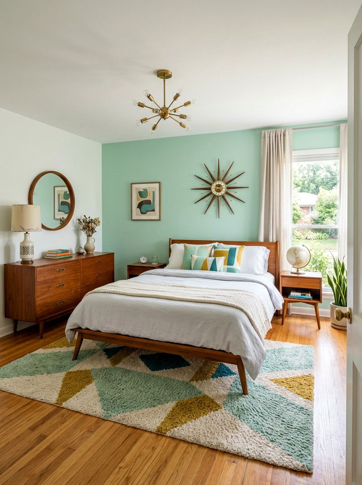 Mid Century Modern Mint Green Bedroom - 30 mint green bedroom ideas