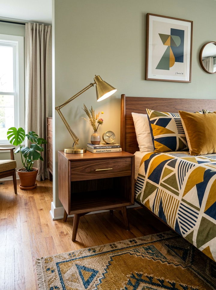 Mid Century Modern Nightstand - 30 bedroom nightstand ideas