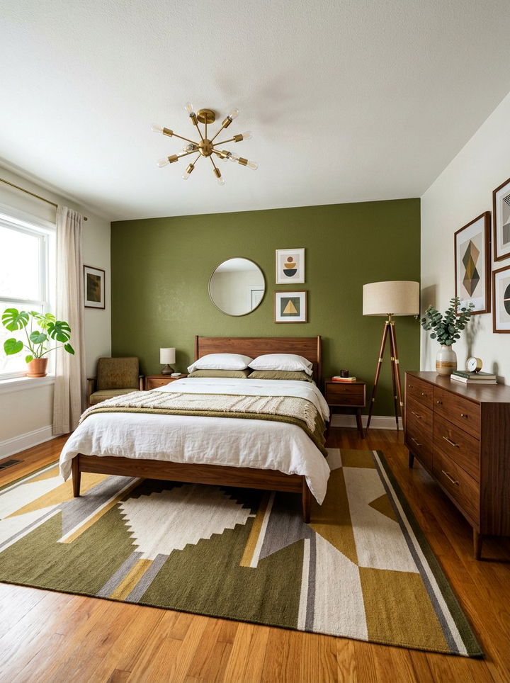 Mid Century Modern Olive Green Bedroom - 30 olive green bedroom ideas
