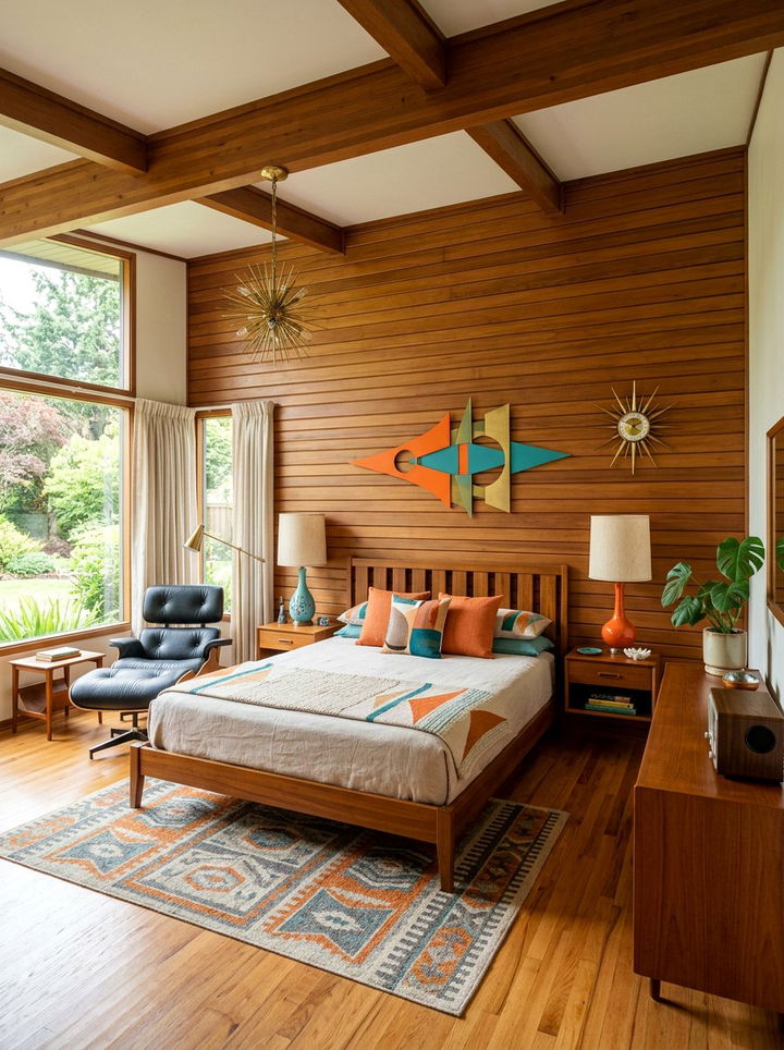 Mid Century Modern Paneling - 30 bedroom paneling ideas