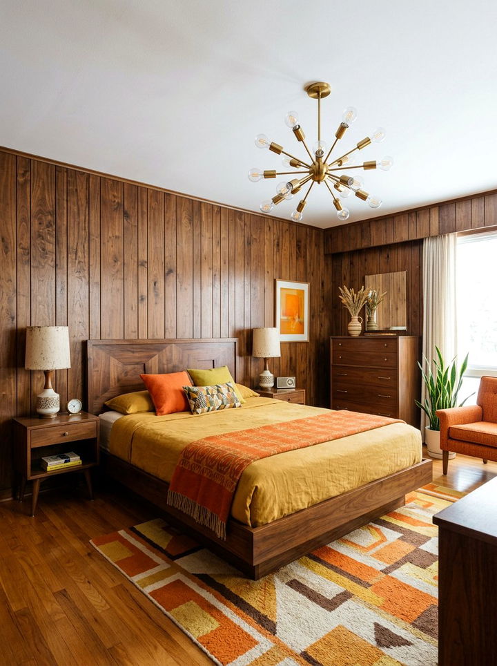 Mid Century Modern Paneling - 30 bedroom molding ideas