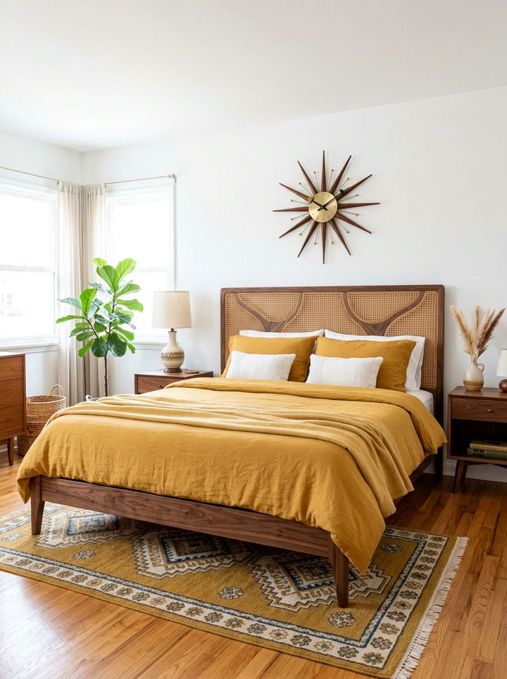 Mid Century Modern Rattan Headboard - 30 bedroom rattan headboards