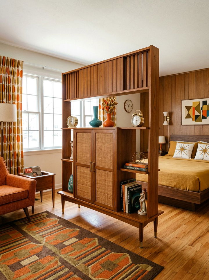 Mid Century Modern Room Divider - 30 bedroom bookshelf dividers