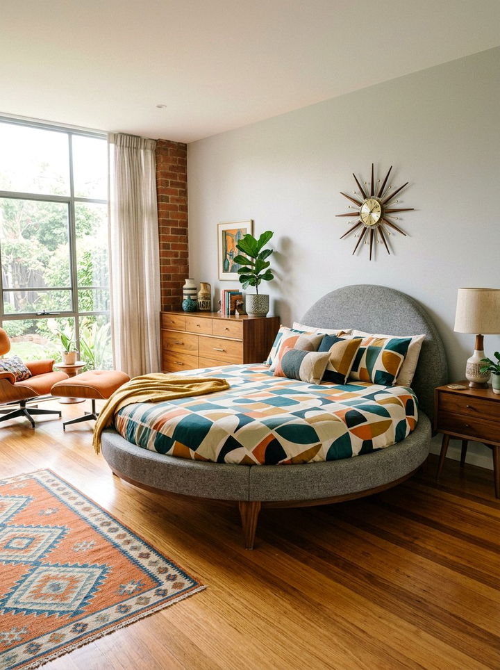 Mid Century Modern Round Bed - 30 bedroom round beds
