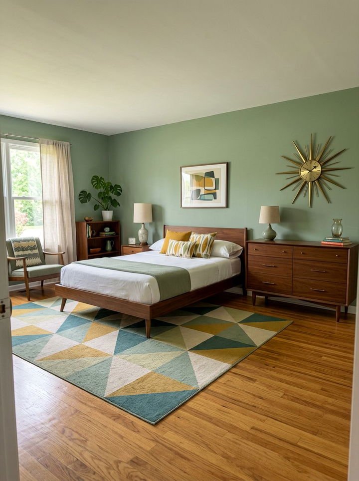 Mid Century Modern Sage Green Bedroom - 30 sage green bedroom ideas