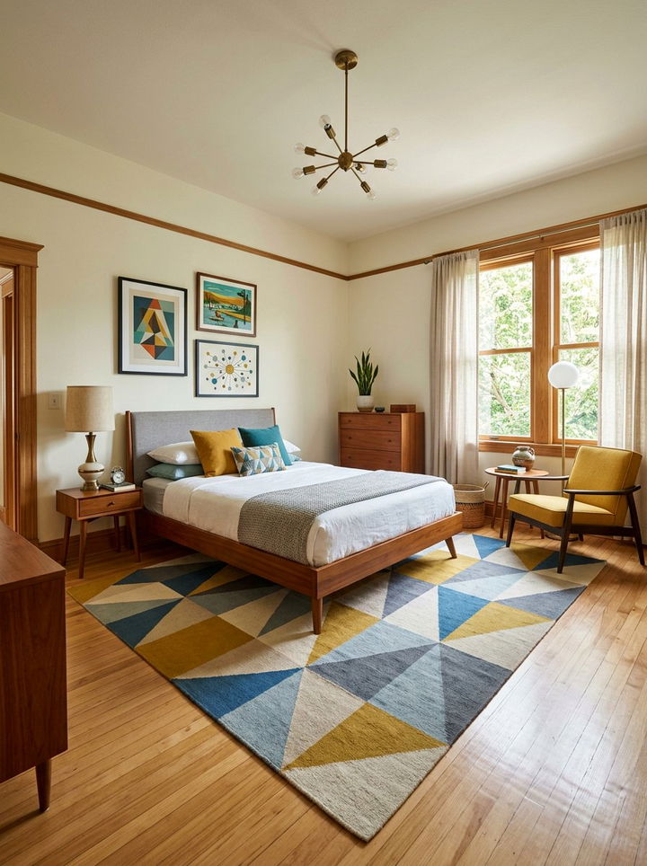 Mid Century Modern Square Bedroom - 30 square bedroom ideas