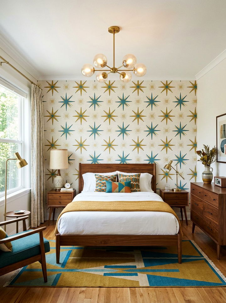 Mid Century Modern Wallpaper - 30 bedroom wallpapers