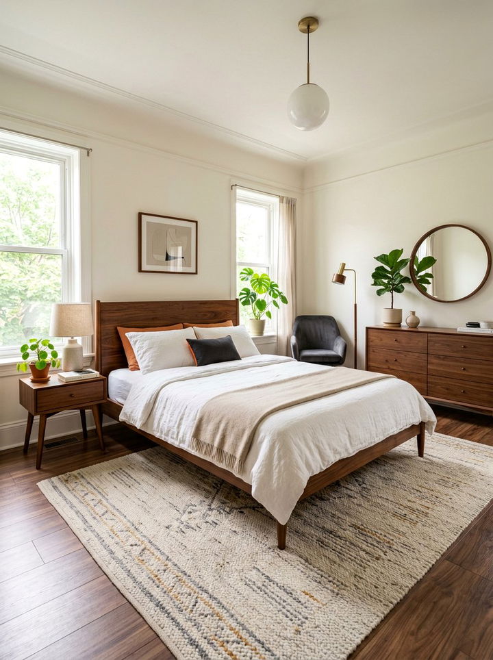 Mid Century Modern Walnut Bedroom - 30 walnut tone bedroom ideas