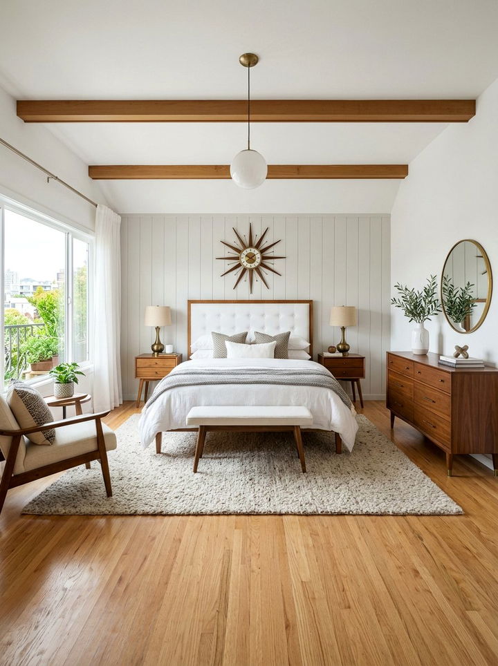 Mid Century Modern White Bedroom - 30 pure white bedroom ideas