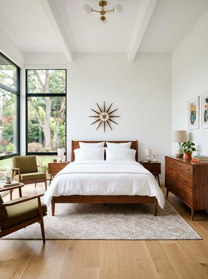 Mid Century Modern White Bedroom - 30 white bedroom decor ideas