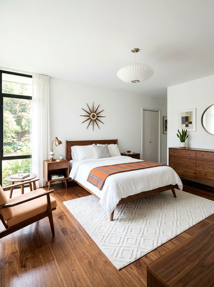 Mid Century Modern White Bedroom - 30 white bedroom design ideas