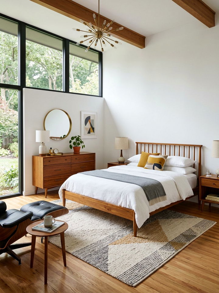 Mid Century Modern White Bedroom - 30 white bedroom ideas