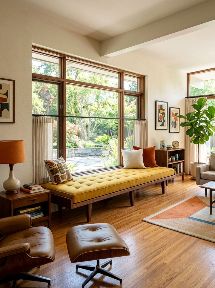 Mid Century Modern Window Seat - 30 bedroom window seat ideas