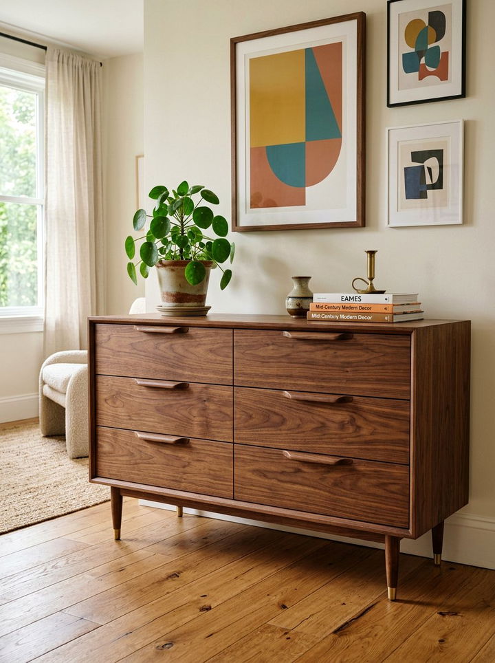 Mid Century Modern Wood Dresser - 30 bedroom dressers