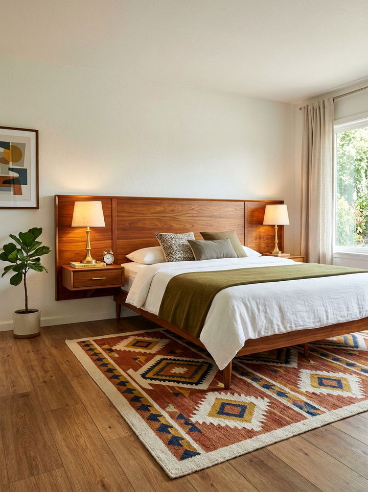 Mid Century Modern Wood Headboard - 30 bedroom wooden headboards