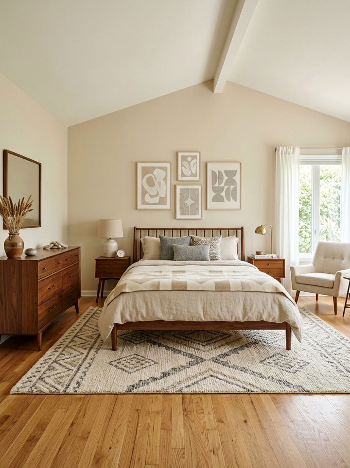 Mid century beige bedroom - 30 beige bedroom design ideas
